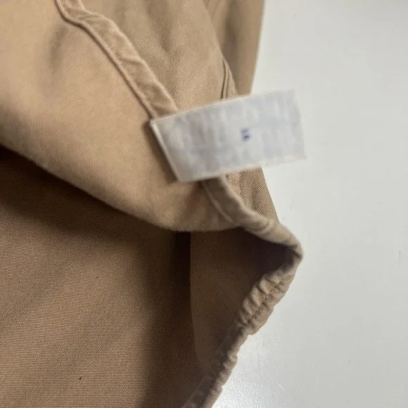 Vintage Polo Ralph Lauren Shirt XL Beige Twill Long Sleeve 1/2 Zip Military - Picture 6 of 16